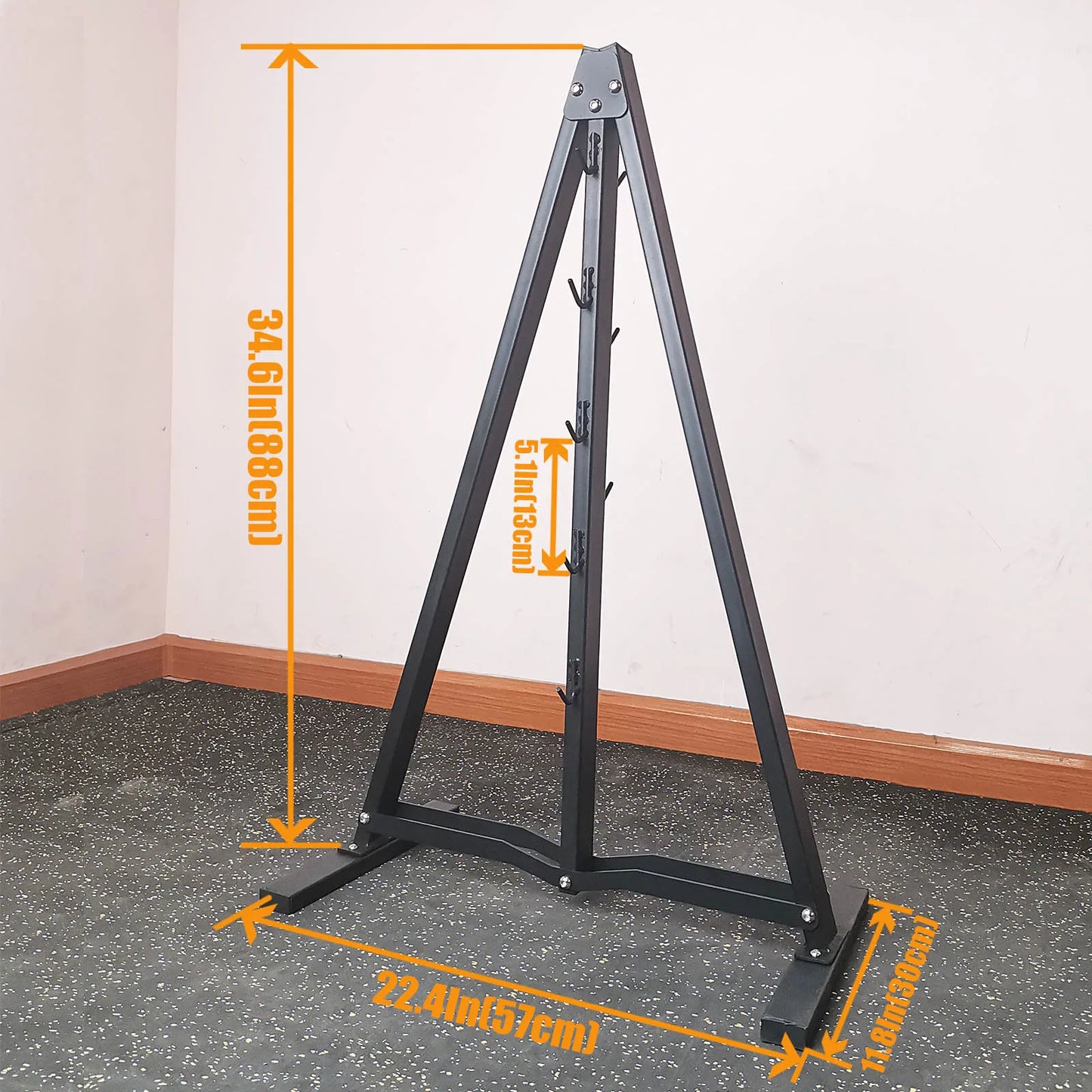 Wall-Mounted Gym Storage Rack