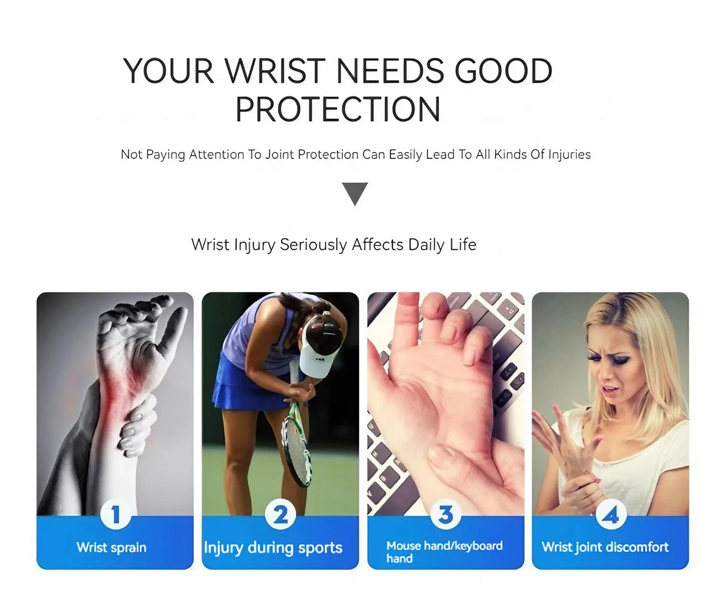 Fitness wrist bandage