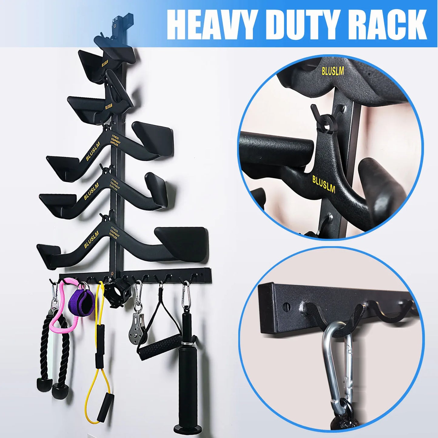 Wall-Mounted Gym Storage Rack