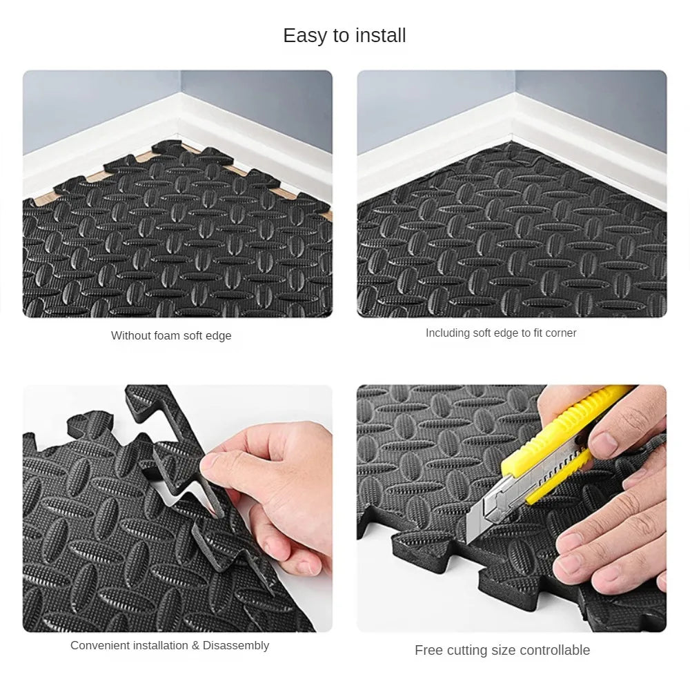 Interlocking exercise mat
