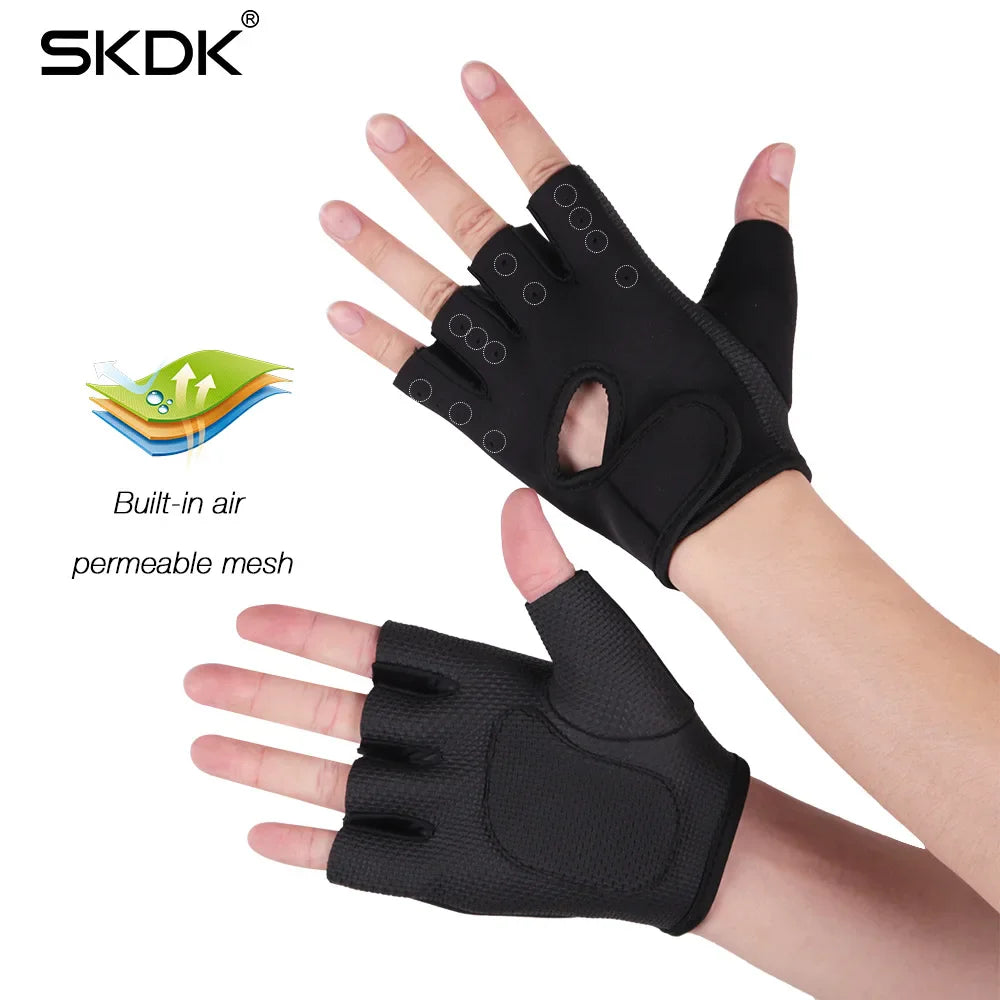 Non-Slip Gym Gloves with Wrist Support – Anti-Vibration Handguards for Weightlifting