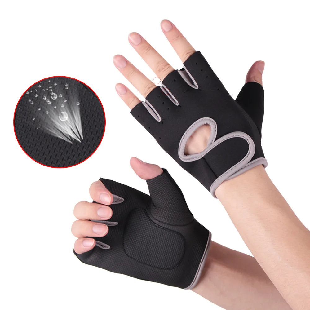 Non-Slip Gym Gloves with Wrist Support – Anti-Vibration Handguards for Weightlifting
