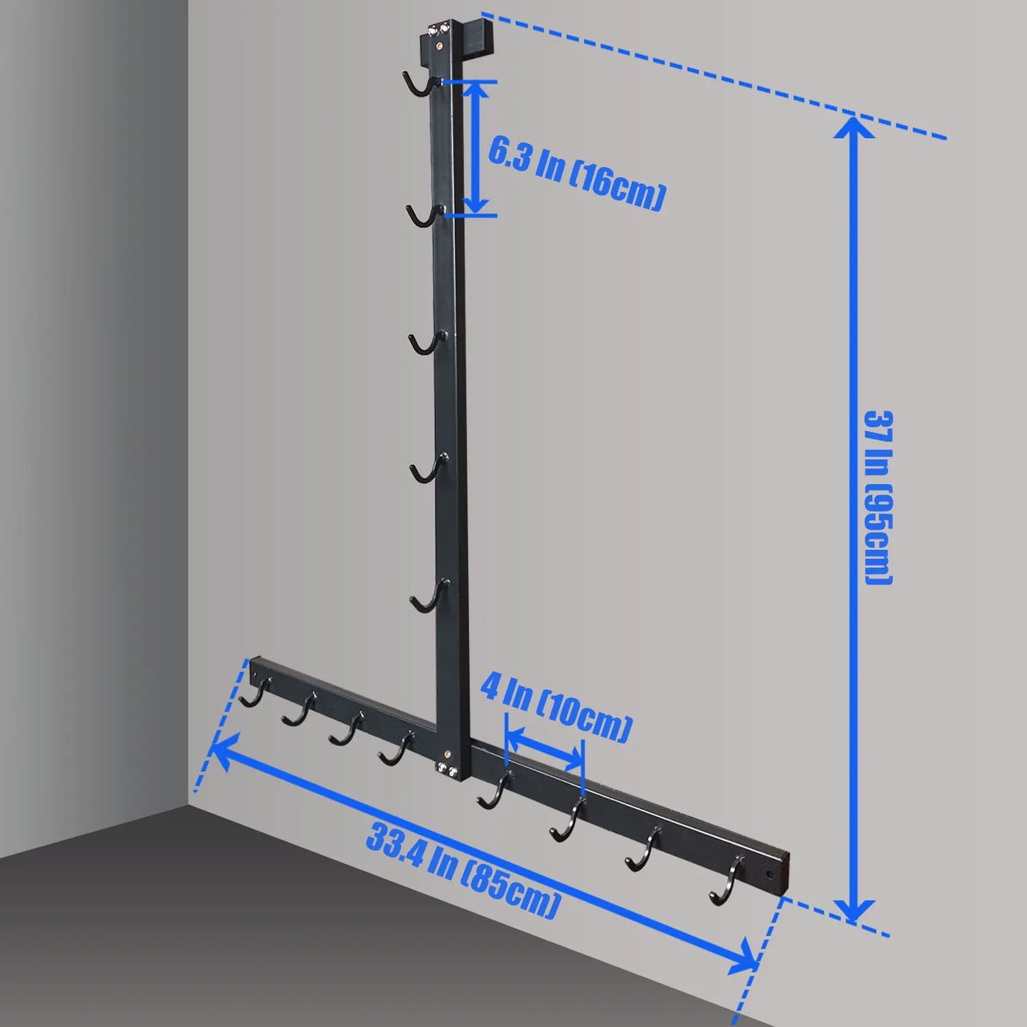 Wall-Mounted Gym Storage Rack
