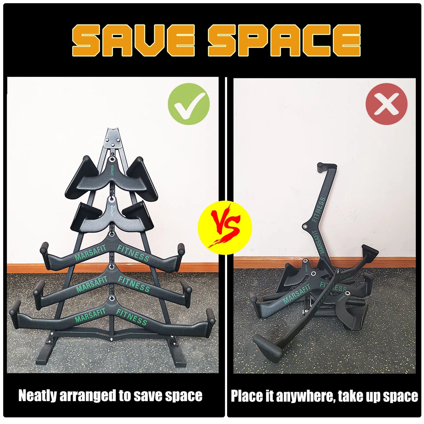Wall-Mounted Gym Storage Rack