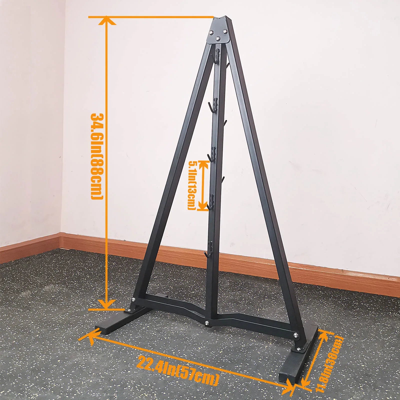 Wall-Mounted Gym Storage Rack 
