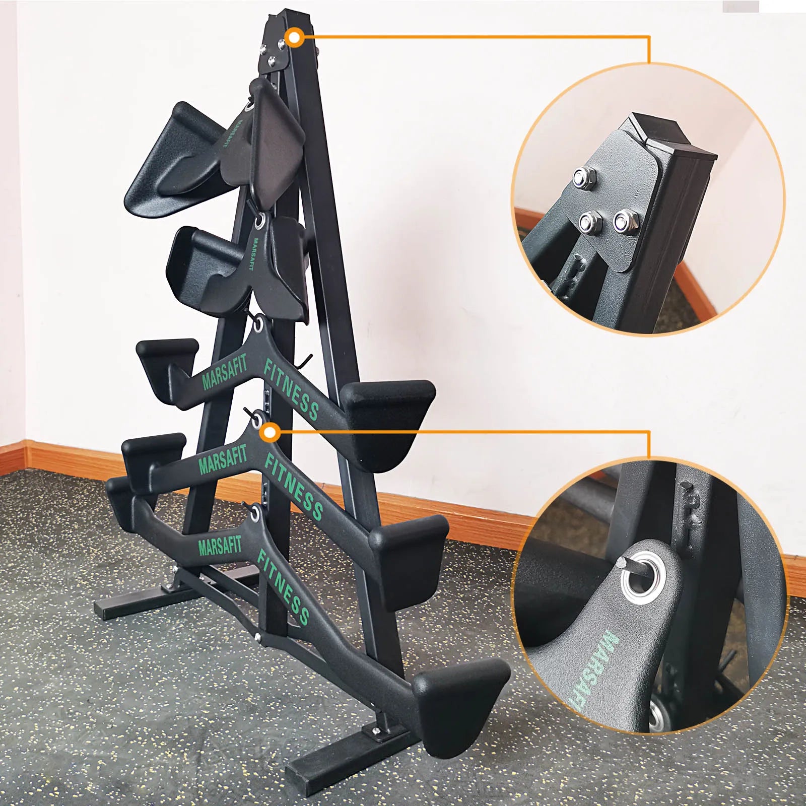 Wall-Mounted Gym Storage Rack 