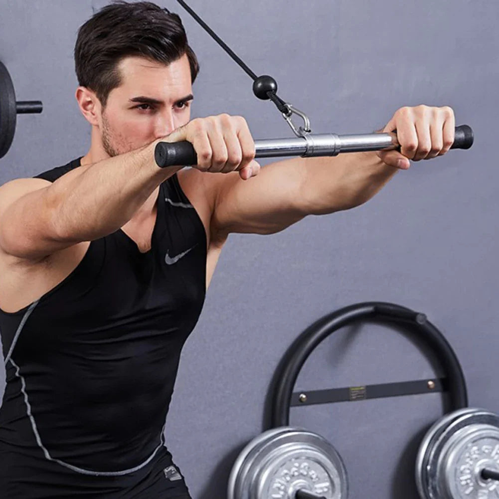 Pull Down Bar Gym Rotating Straight Bar